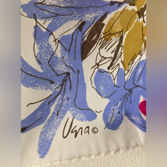 Vera 10”/51” Floral Scarf 🩷🤎💙 - Picture 7 of 7